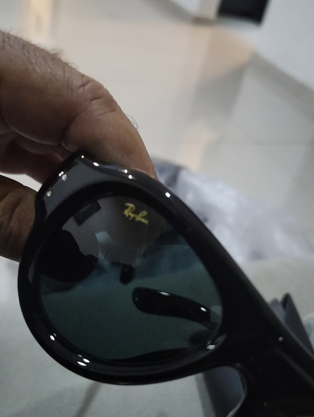Ray-Ban Aviator Puffer A$AP Frame Sunglasses with Black Lenses